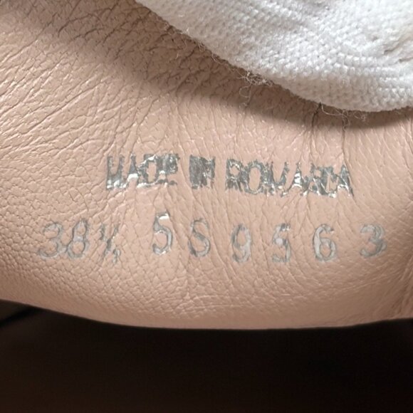 Miu Miu Metal Cap Toe Slip-On Sneakers Womens 38 1/2 - 8.5 US White Leather - Picture 9 of 13